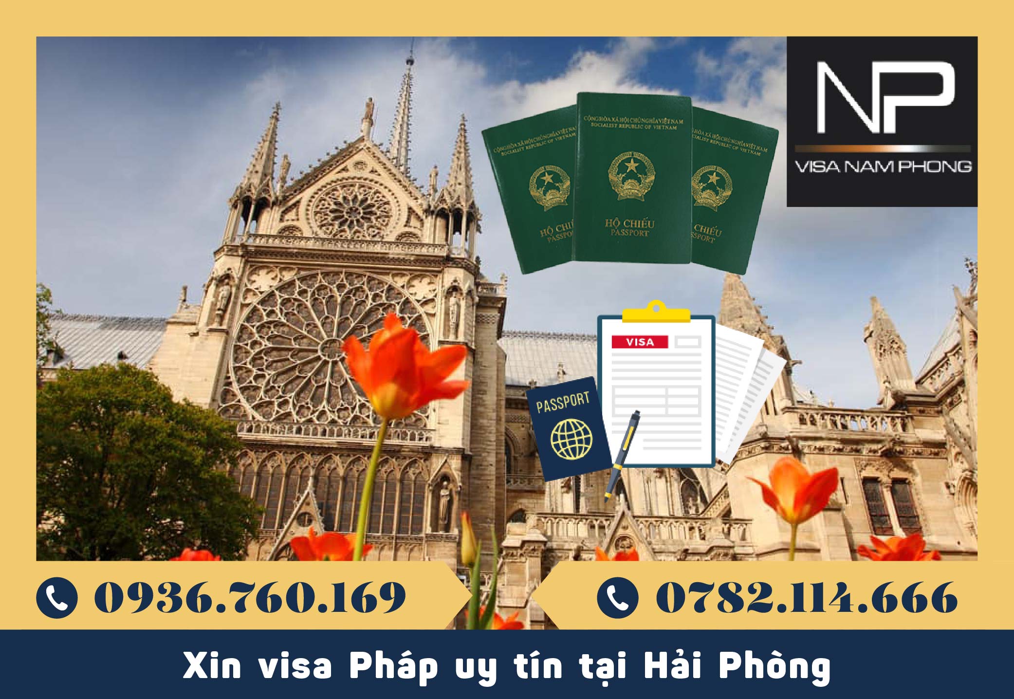 Xin visa Pháp uy tín tại Hải Phòng