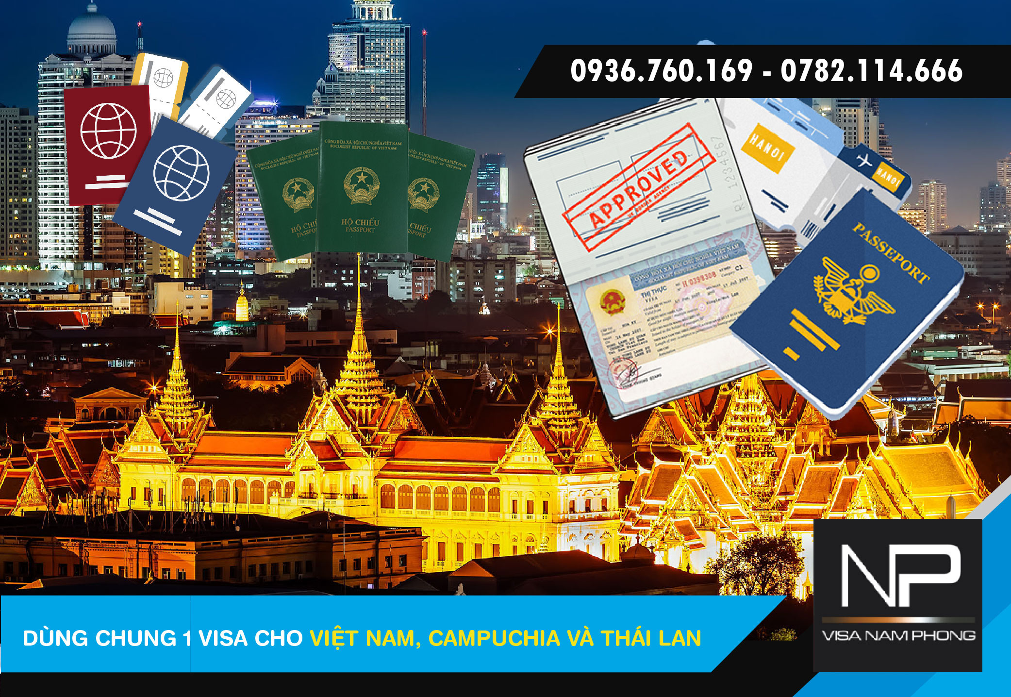 Thông tin về việc dùng chung 1 visa cho Việt Nam, Campuchia và Thái Lan tại Hải Phòng