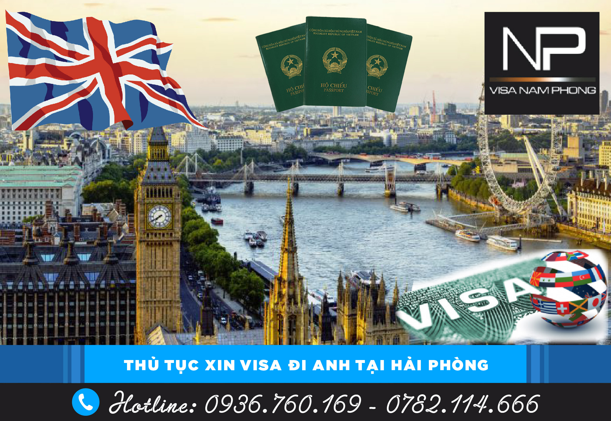 Thủ tục xin visa đi Anh tại Hải Phòng