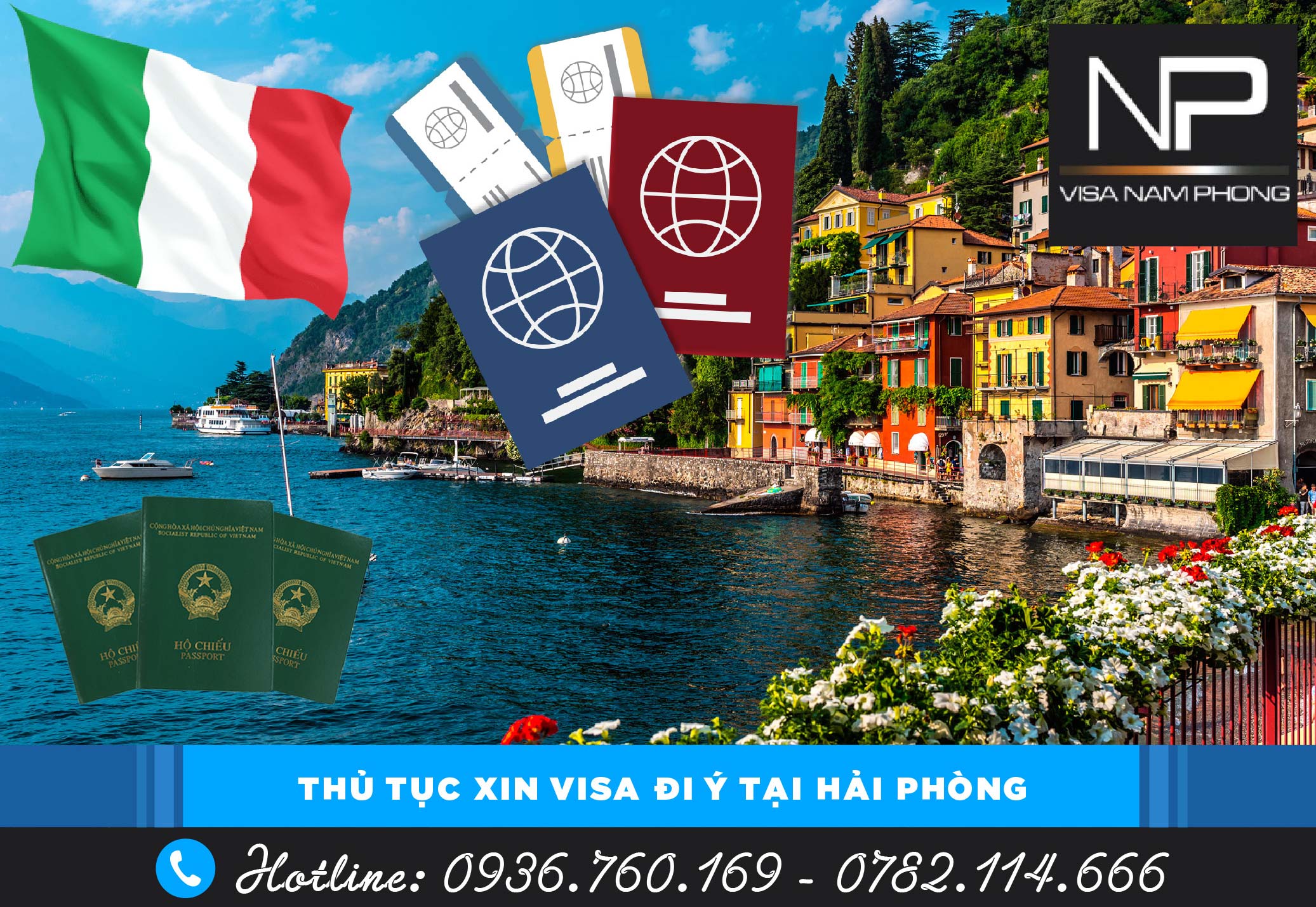 Thủ tục xin visa đi Ý tại Hải Phòng