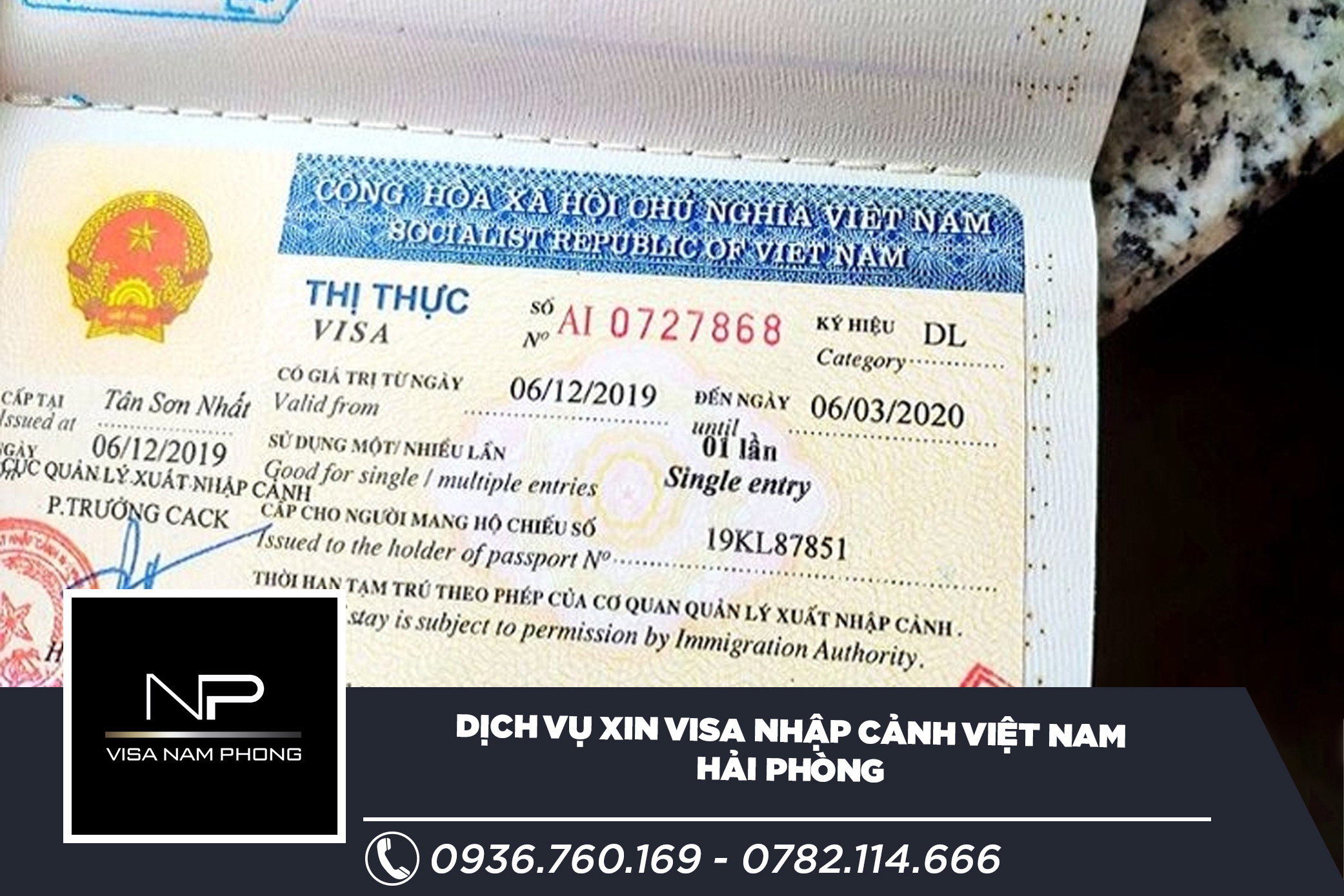 Dịch vụ xin visa nhập cảnh Việt Nam Hải Phòng