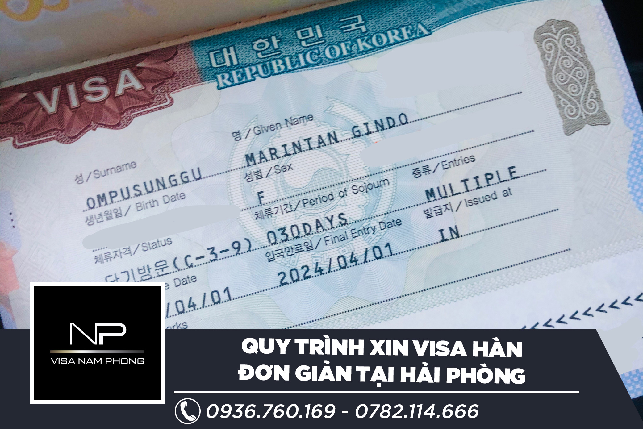 Quy trình xin visa Hàn đơn giản tại Hải Phòng