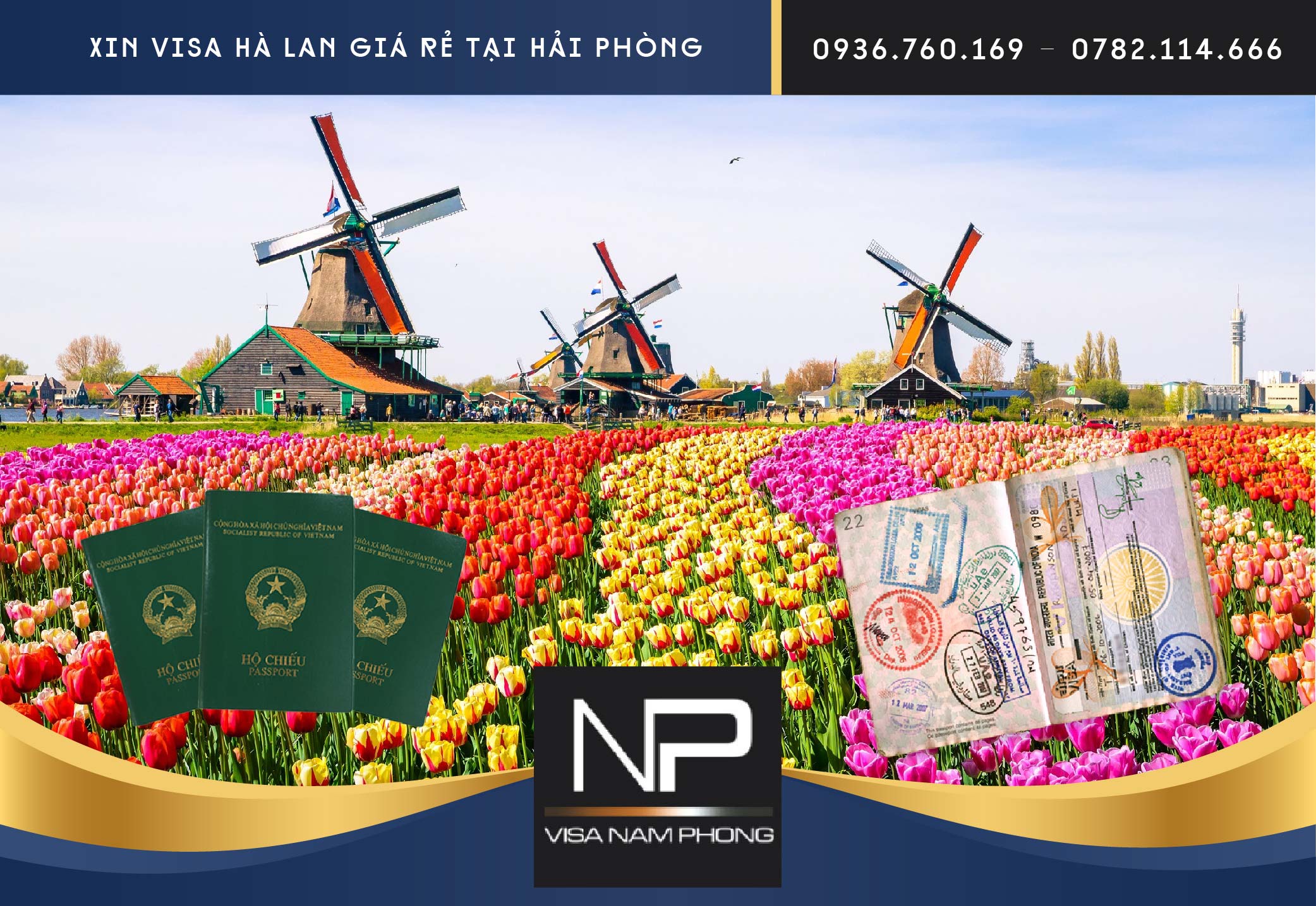 Xin visa Hà Lan giá rẻ tại Hải Phòng