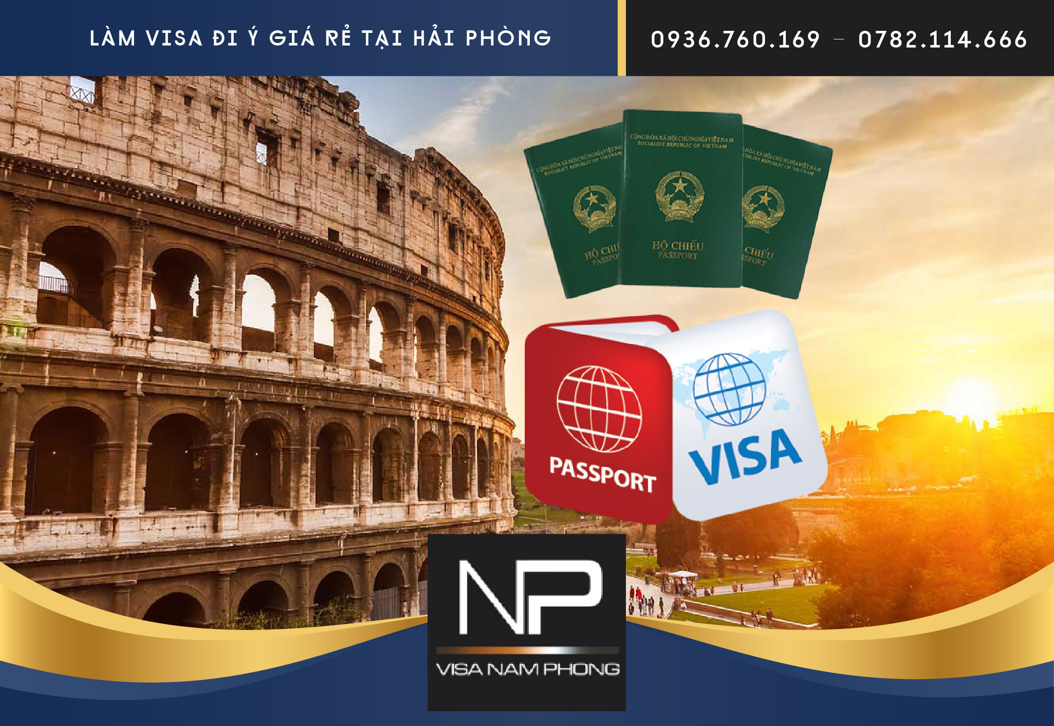 Làm visa đi Ý giá rẻ tại Hải Phòng