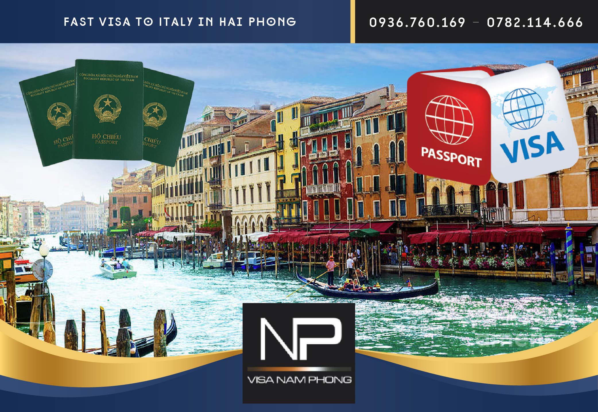 Fast visa to Italy in Hai Phong