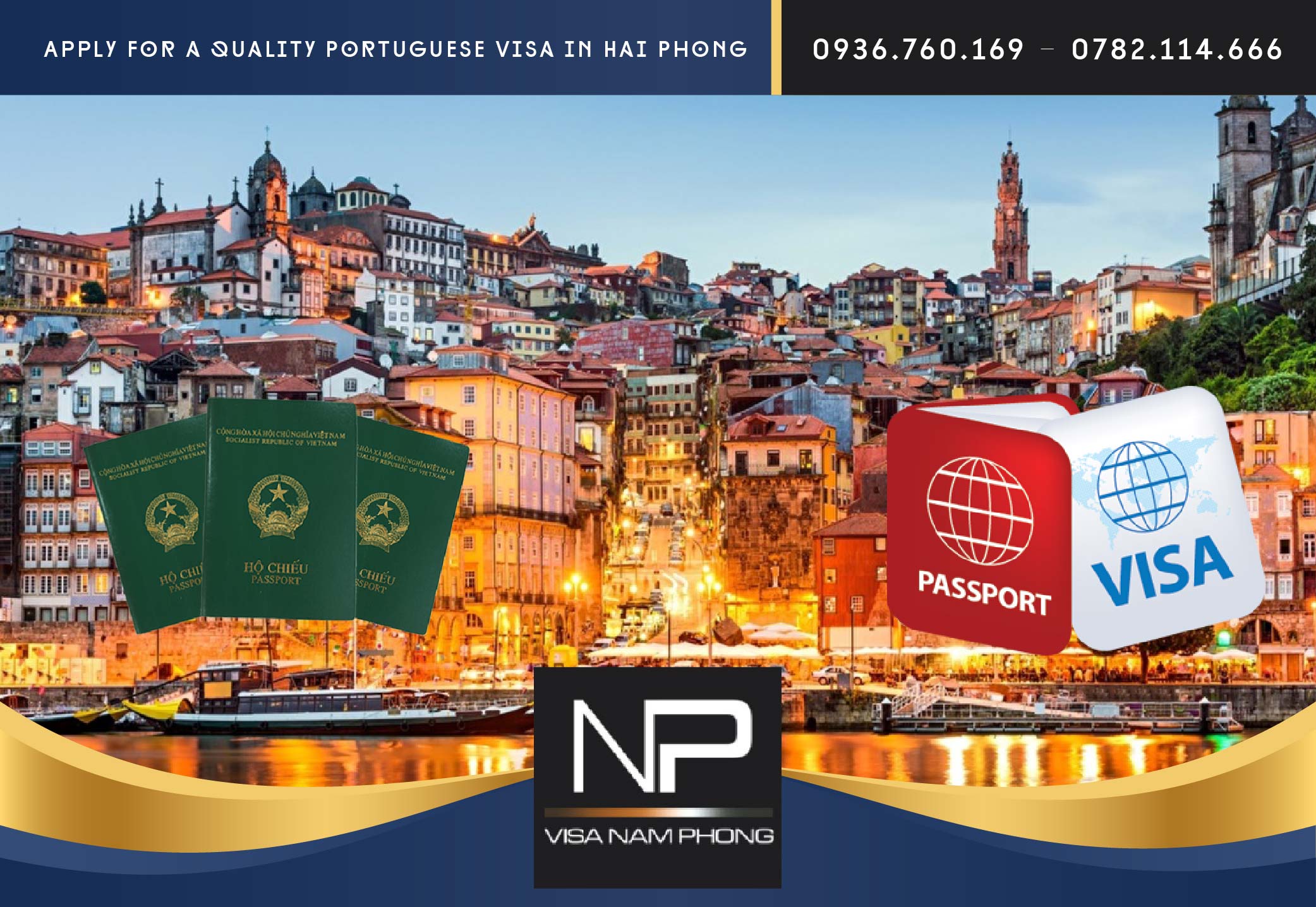 Apply for a quality Portuguese visa in Hai Phong