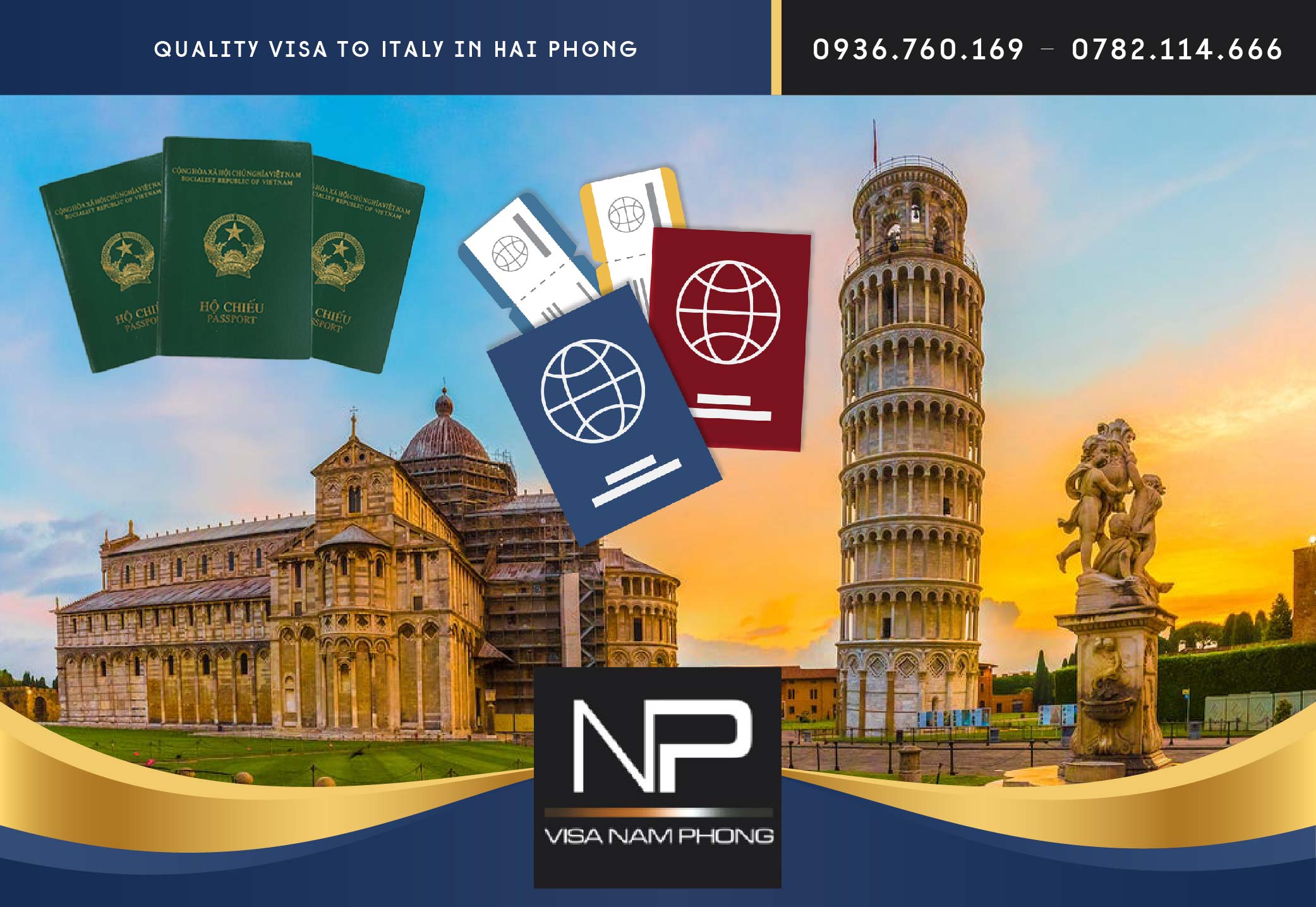 Quality visa to Italy in Hai Phong